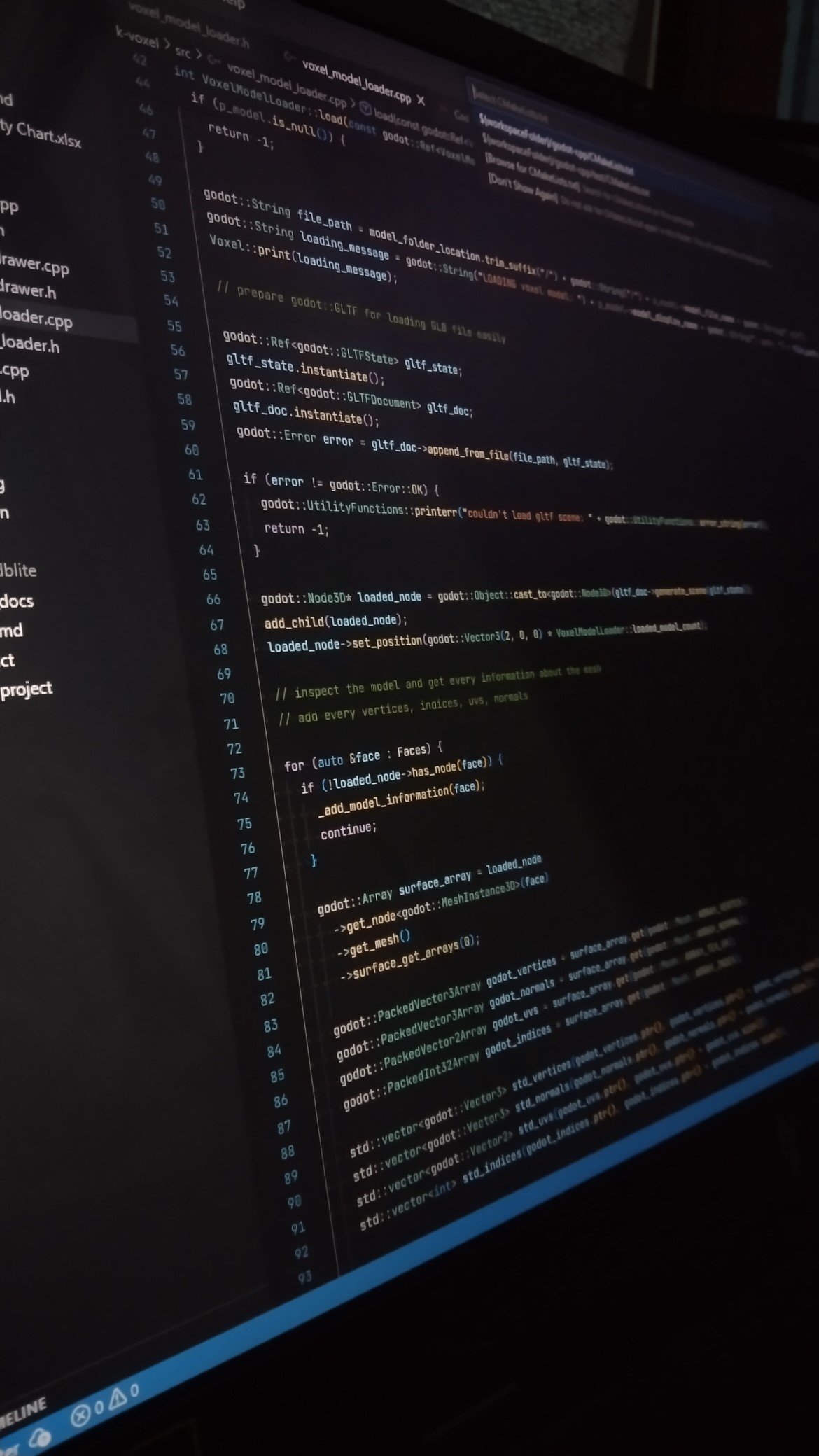 A photo of a computer screen filled with codes